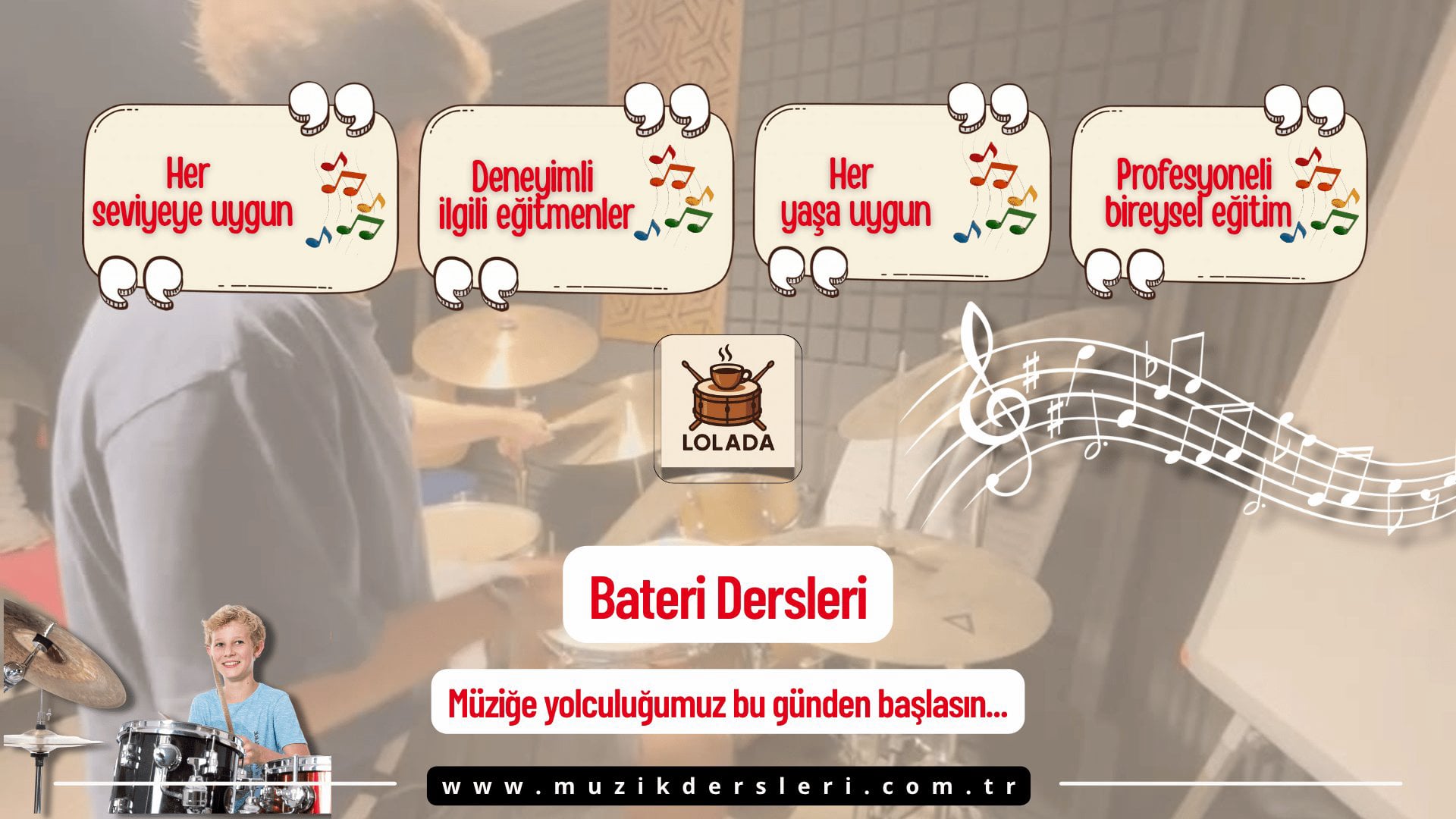 Bateri Dersleri Eğitimi | Lolada DrumHouse Kartal