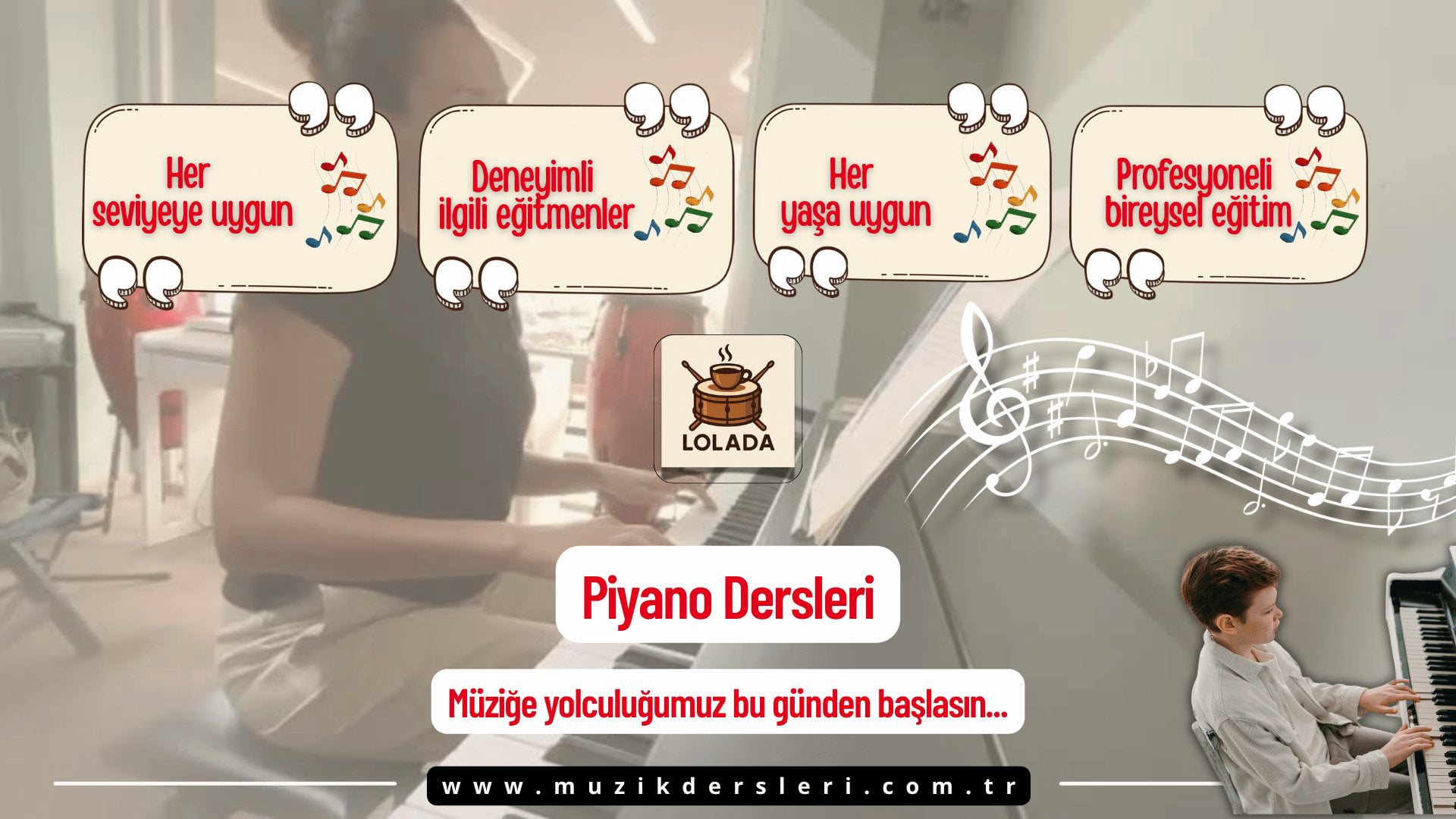 Piyano Dersleri Eğitimi | Lolada DrumHouse Kartal